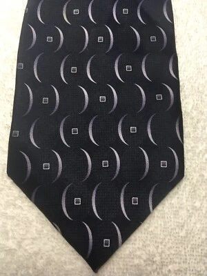 BERGAMO NEW YORK CORBATA HOMBRE NEGRA CON LILA 4 X 61 Foto 1 de 4