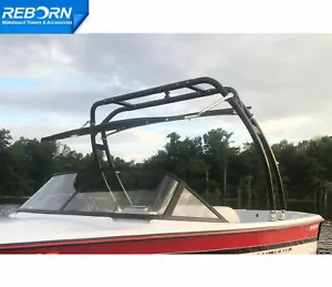 Black Reborn Launch Forward Facing Wakeboard Tower Fast Install & Fold Down - Picture 1 of 11