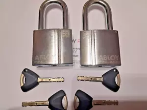 2 X Lucchetti con Chiave ABLOY PROTEC2 PL340/50 T / Alta Sicurezza / Con 4 Chiavi - Foto 1 di 3