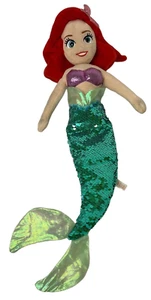 TY Disney Sparkle Ariel Plush Doll The Little Mermaid Toy Green Sequins Fin 19" - Picture 1 of 4