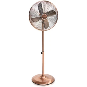 Ventilador de pie de metal con altura e inclinación ajustable - diseño de cobre - Imagen 1 de 7