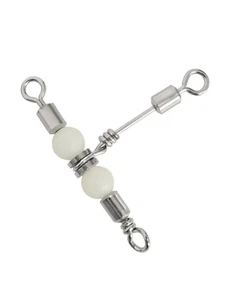 BLUEWING Stainless Steel 3 Way Fishing Swivels with Glow Beads US Seller - Picture 1 of 7