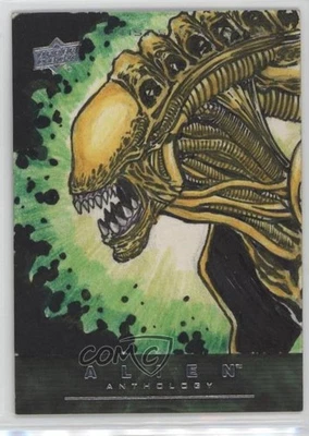 2016 Upper Deck Alien Anthology 1/1 Ken Racho Auto Sketch p1l - Image 1 of 3