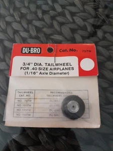 DU-BRO. 3/4" DIA. RUEDA TRASERA PARA AVIONES TAMAÑO .40. 75TW. - Imagen 1 de 2