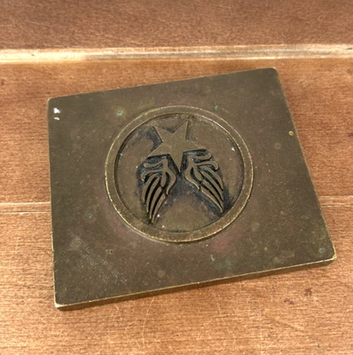 Vintage WWII US Army Air Forces Hap Arnold Wings Embossing Die Stamp Insignia - Image 1 of 3