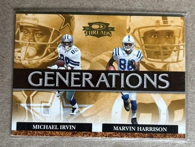 2007 Threads Generations #G-5 Michael Irvin & Marvin Harrison - Image 1 of 2