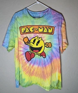 Pac Man Men's T Shirt Large Tie Dye Bandi Namco Video Game Pac-Man Retro 2017 - Picture 1 of 8