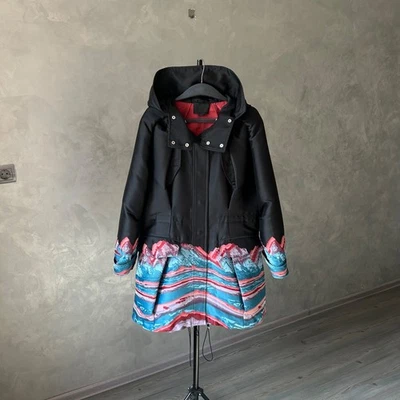Chaqueta Parka Alexander Wang Mountain Satén Jacquard con Capucha M/L Foto 1 de 4