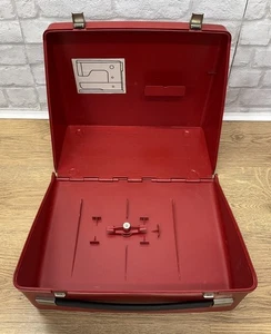 Original Bernina 807 / 830 Record Nähmaschine Hart Rot NUR KOFFER - Bild 1 von 11
