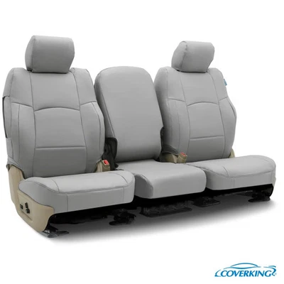 Coverking CSCQ3TT10102 Gray Leatherette Front Seat Covers for Highlander 2020-24 Foto 1 de 4