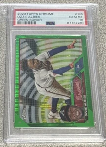 2023 Topps Chrome Ozzie Albies Green Wave /99 PSA 10 Atlanta Braves POP 1 - Bild 1 von 2