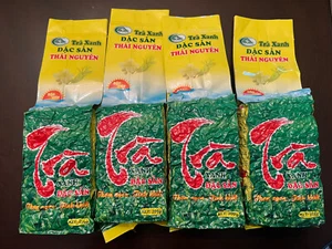 TRA XANH THAI NGUYEN PACK OF 4! HIGH MOUNTAIN GREEN TEA Loose Leaves - Picture 1 of 5