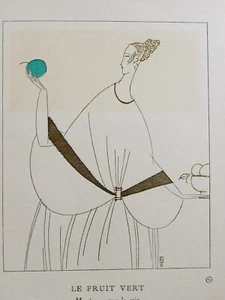 Bénito LE FRUIT VERT Gazette Bon Ton 1920 Pl. 32 manteau  - Imagen 1 de 4
