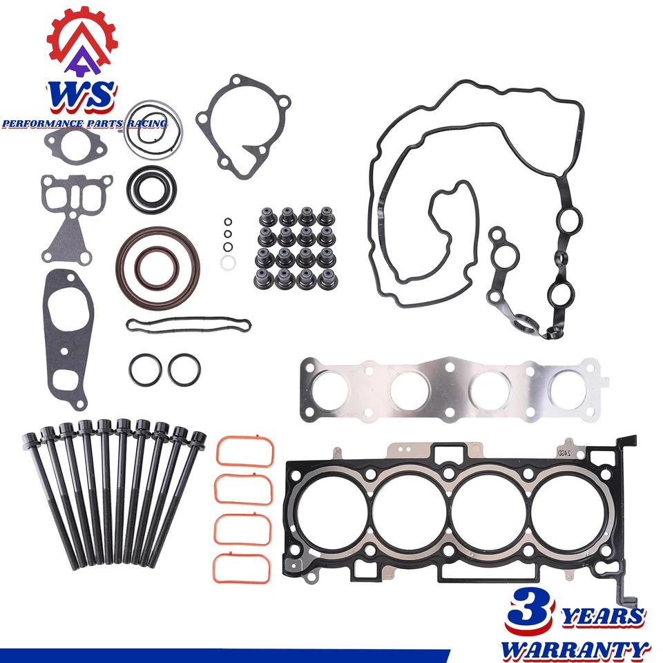 Juego completo de pernos de junta de culata para 11-15 Hyundai Sonata Santa Fe Kia L4 2,4 L Foto 1 de 4