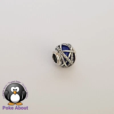 Authentic Pandora Galaxy CZ Silver Charm with Blue Crystal Centre 796361NCB - image 1 of 4