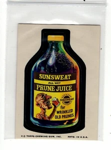 1974 TOPPS WACKY PACKAGES -SUNSWEAT PRUNE JUICE- SERIES 10 - Picture 1 of 1