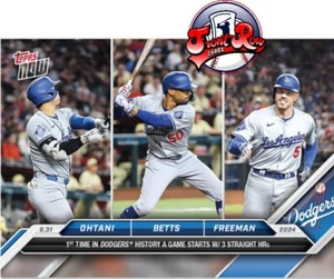 Shohei Ohtani Mookie Betts Freddie Freeman Topps Now 620 3 Straight HR - Picture 1 of 2