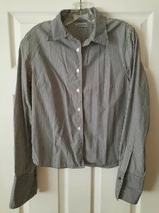 Callaway Golf Women's Cotton Striped Button Down Collared Shirt Size M NWOT - Picture 1 of 4