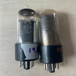 Vintage pair USA made RCA / GE 6V6 GTA Tubes / Valves - Tested - Working - Picture 1 of 2