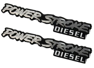7.3L Powerstroke Diesel Fender Emblems Pair 1995-1997 Ford F250 F350 Heavy Duty - Image 1 of 4