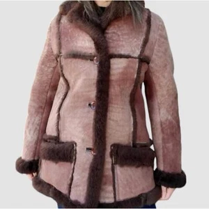 Vintage 70's made in England genuine sheepskin Shearling coat. - Picture 1 of 10