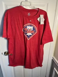 Philadelphia Phillies Baseball Majestic Red Big & Tall T-shirt size 3XL w/ tags - Picture 1 of 4