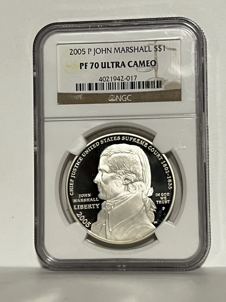 2005 P JOHN MARSHALL  PF 70   COMMEMORATIVE US COIN - Image 1 of 2