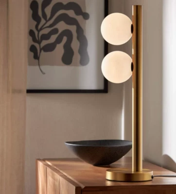 Table lamp John Lewis Modern Chandelier Matte Brass Gold RRP £85 EX_DISPLAY - Image 1 of 4