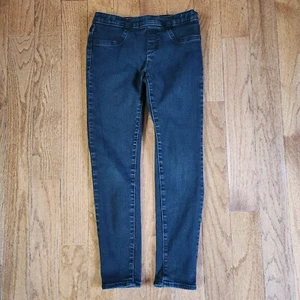 LEVIS Girls sz 12 Black Denim Pull-on Jeggings Medium Wash Stretch Jeans preown - Picture 1 of 15