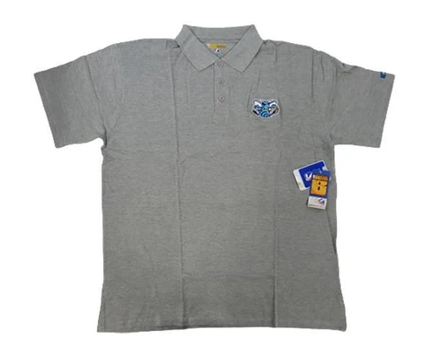 New Orleans Hornets Mens Big & Tall Sizes Gray Majestic Polo Shirt Cover