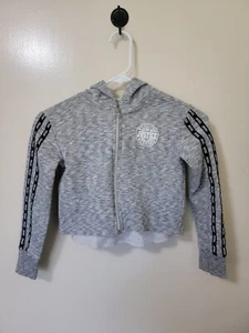 Justice Girls Hoodie Size 6 Long Sleeve Active Gray Full Zip Crop : We Got this - Picture 1 of 8