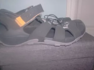 Teva Flintwood schwarz 1118941 Fersenriemen Hakenschlaufe Sandalen Schuhe Herren 12 NEU - Bild 1 von 3