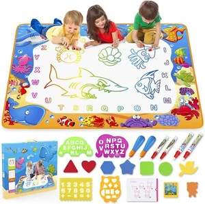 Water Doodle Mat - Kids Painting Writing Color Drawing Toy Ocean - Picture 1 of 6