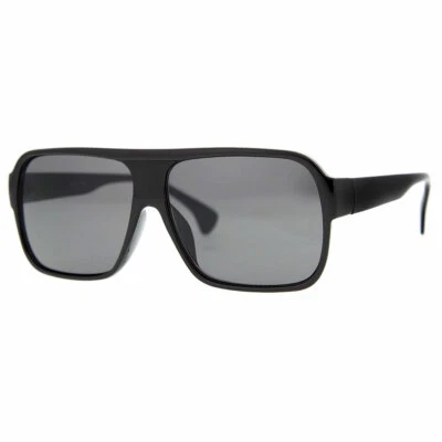 Black Men's Women Vintage Aviator Sunglasses Plastic Rectangle Fashion Hip Hop - Image 1 of 4