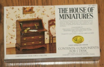 VTG The House of Miniatures Chippendale Desk/Circa 1750-90 - #40017 - Open Box - Image 1 of 2