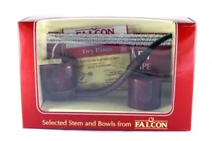 Falcon Pipe Gift Pack Curved Brown Base with 2 Heads - Picture 1 of 1