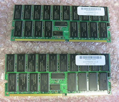 2 x Netlist 0142-127-722 1GB DDR PC2100R 266MHz ECC Reg Server Memory 2GB - Image 1 of 2