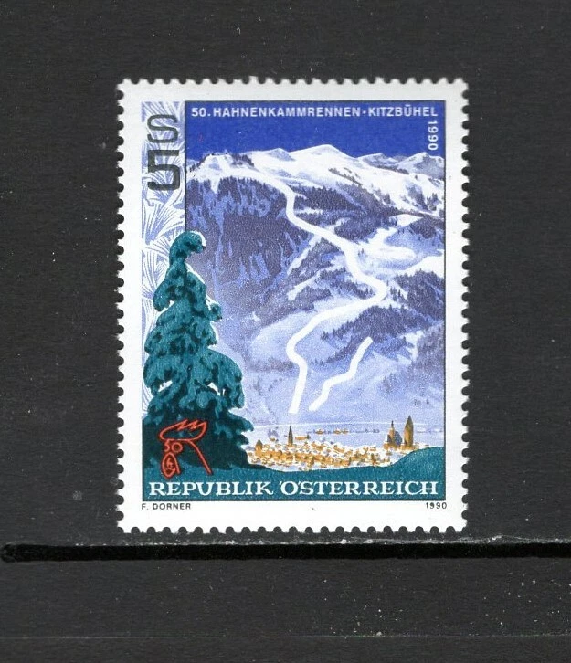 Austria 1990 HAHNENKAMM ALPINE COMPETITION, KITZBUHEL, 50TH ANNIV. SC 1487 MNH  - Image 1 of 1