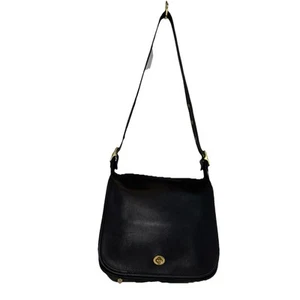 Coach Vintage Stewardess Bag Black Cowhide Leather 9525 - Picture 1 of 24