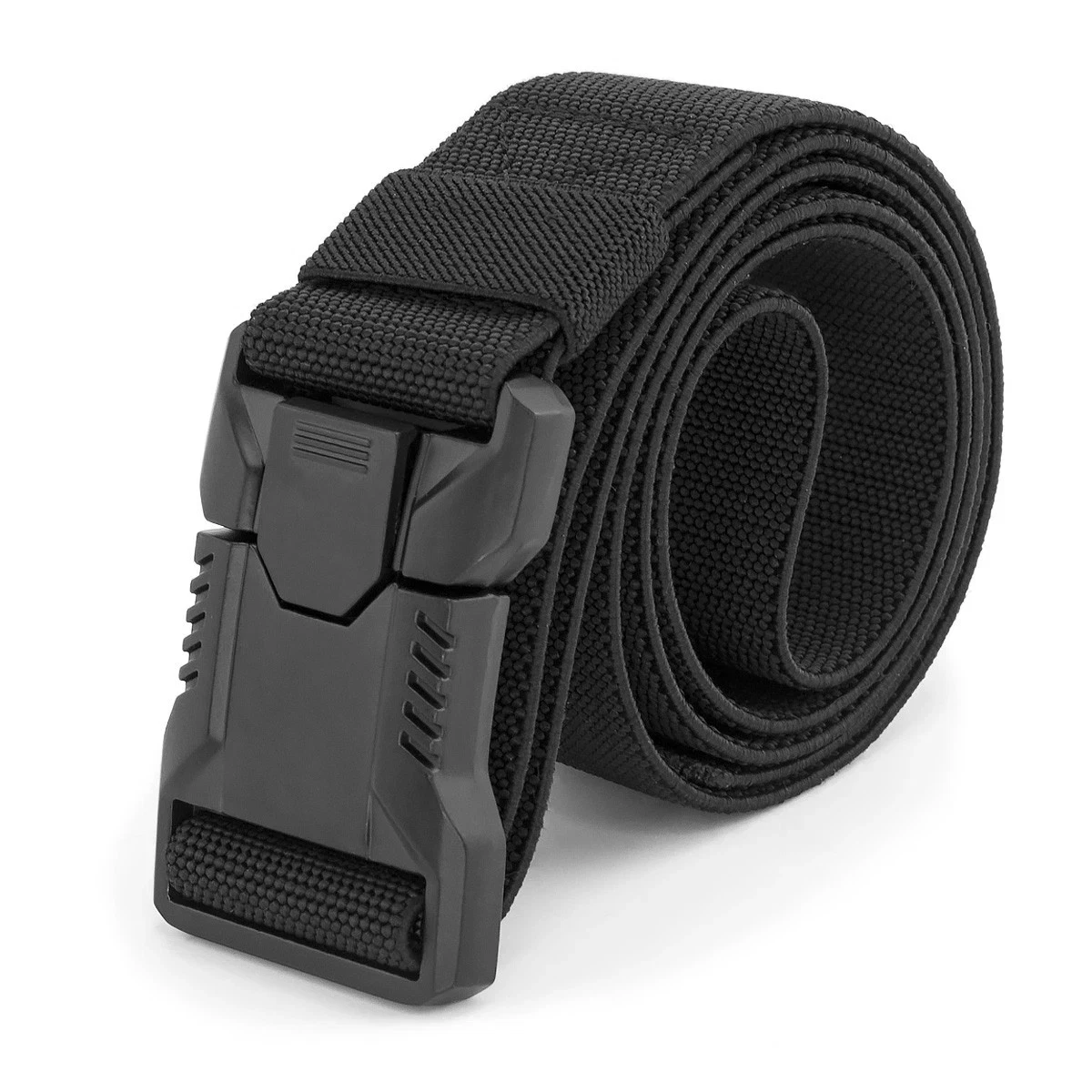 Elastischer Stretch-Freizeitgürtel Für Herren – Tactical Hiking Belt Mit Kunststoffschnalle, Verstellbar, Ca. 127 Cm