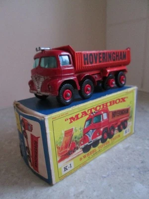 VINTAGE MATCHBOX K-1 KING SIZE 8-WHEEL TIPPER TRUCK - BOXED 1960's - Image 1 of 4