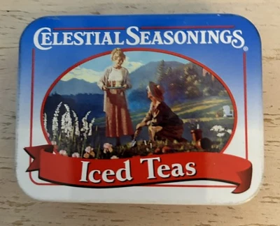 Celestial Seasonings Iced Teas Tin EUC                 I combine Shipping - Image 1 of 3
