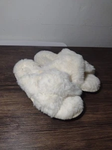 Pink Fury White Bedtime Bedroom Slides For Women Size Small (5-6) Small - Picture 1 of 7