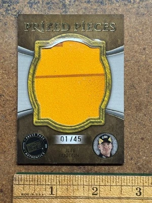 #1 / 45 NASCAR Jeff Burton PRIZED PIECES Card CAR METAL Press Pass LEGENDS 2009 - Image 1 of 2