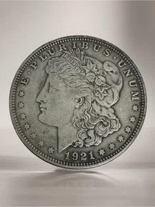 1921 Morgan Dollar, 90% Silver - Picture 1 of 4