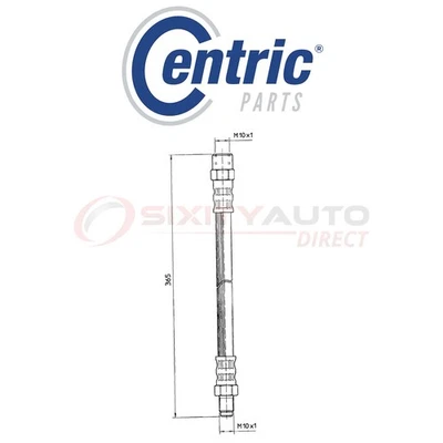Centric Brake Hydraulic Hose for 1992-1994 Volvo 960 2.9L L6 - Braking cn Foto 1 de 4