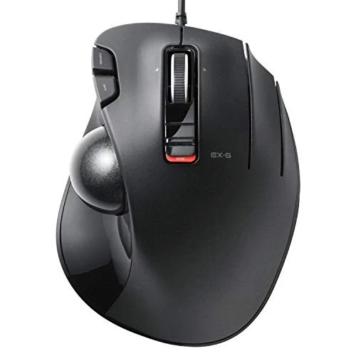 ELECOM Mouse Wired Trackball 6 Button Black M-XT3URBK JPN - Image 1 of 1
