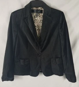 Blazer in velluto nero taglia 10 il lusso è uno stato d'animo giacca - Foto 1 di 10
