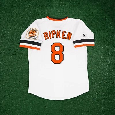 Camiseta branca masculina Cal Ripken Jr. 1984 Baltimore Orioles Cooperstown 30th Home - Imagem 1 de 4