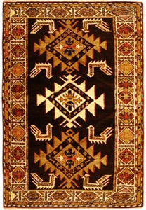 3x6' Brown Russian Kazak Rug 14293 - Picture 1 of 6